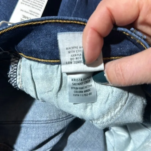 New HUDSON brand crop Krista super skinny size 26