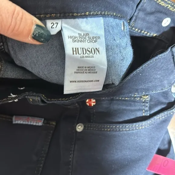 NEW HUDSON JEANS BLAIR HIGH RISE SUPER SKINNY CROP 27