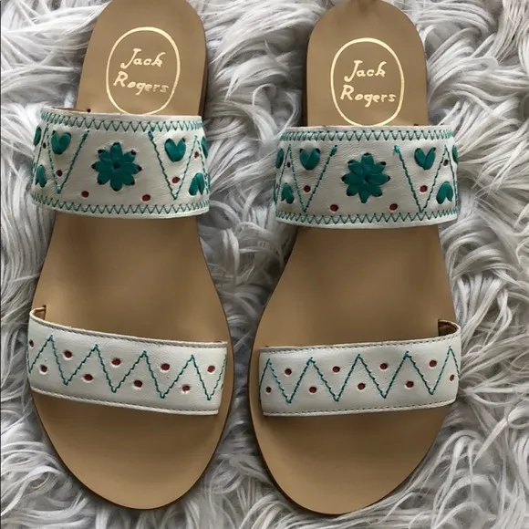 NEW • Jack Rogers • Adair Slip On Sandals White