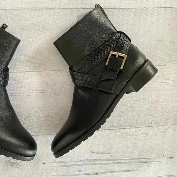 New Jack Rogers Eliza Moto Black Bootie Sz 8