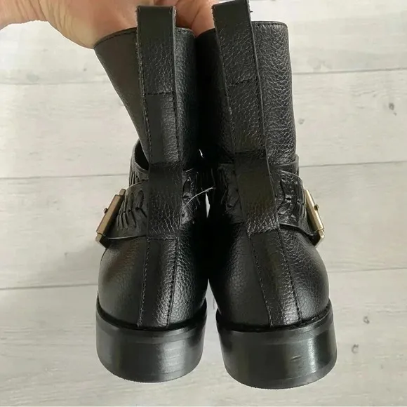New Jack Rogers Eliza Moto Black Bootie Sz 8