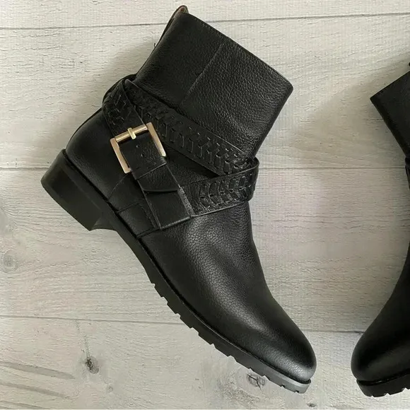 New Jack Rogers Eliza Moto Black Bootie Sz 8