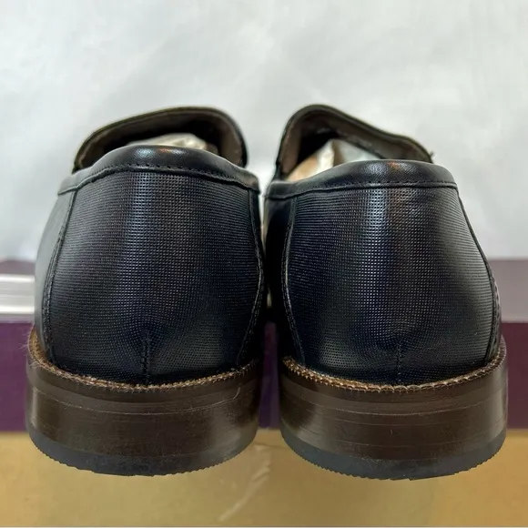 New Johnston and Murphy Archer Bit Loafer Mens Black Leather Shoes / Sz 10M