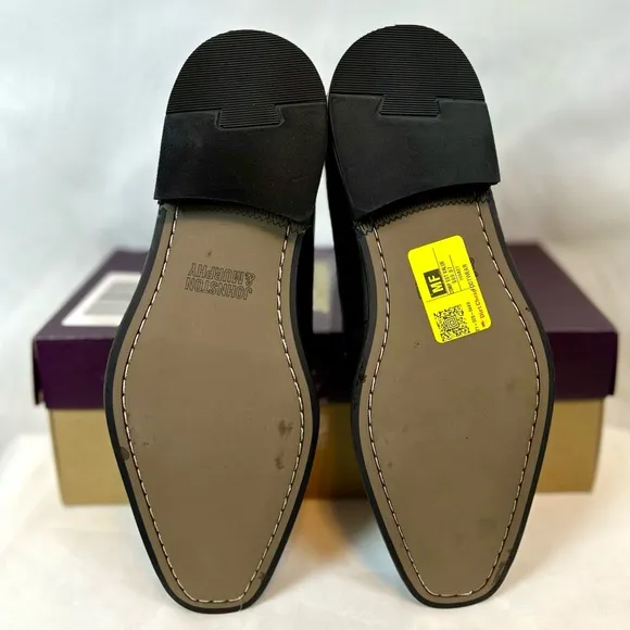 New Johnston and Murphy Archer Bit Loafer Mens Black Leather Shoes / Sz 10M