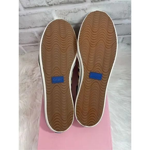 New Keds For Kate Spade Double Decker Leopard Calf Hair Mule Size 10