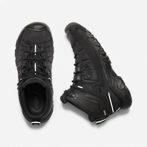 NEW KEEN men's targhee exp mid waterproof hiking boots in black/black
