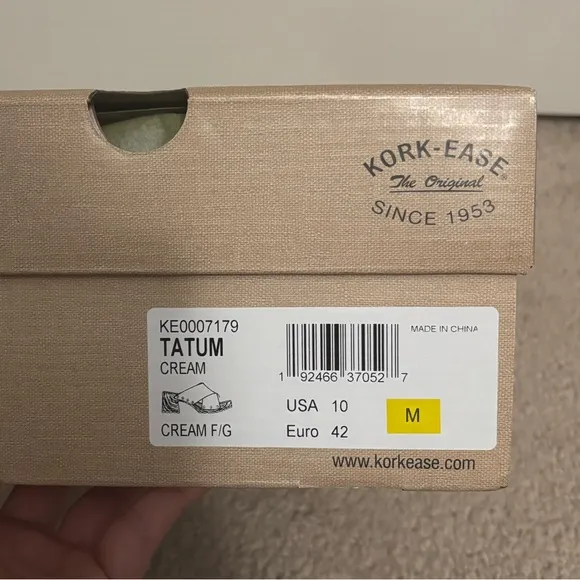 NEW Kork-Ease | Tatum Cream Leather Sandals Sz 10
