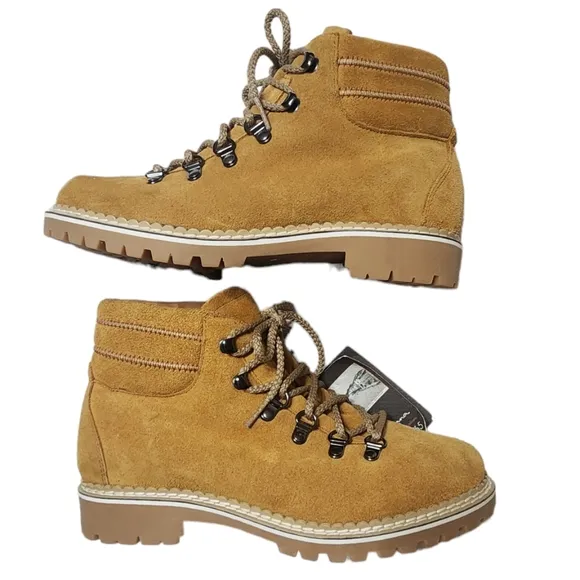 New LA Montelliana 1965 Alce Suede Lace Up Hiking Boots Eu 38 US 8