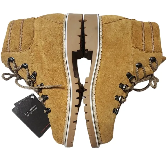 New LA Montelliana 1965 Alce Suede Lace Up Hiking Boots Eu 38 US 8