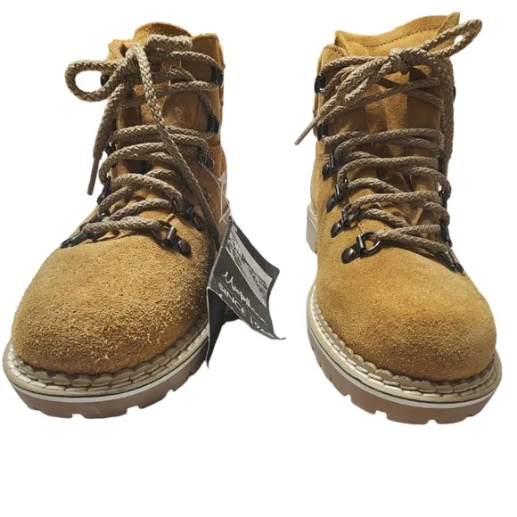 New LA Montelliana 1965 Alce Suede Lace Up Hiking Boots Eu 38 US 8