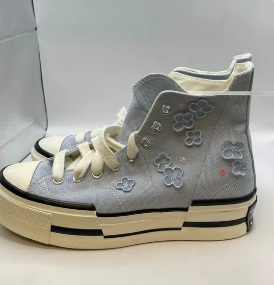 NEW M7.5/W9.5 CONVERSE CHUCK 70 PLUS 3D FLOWERS LIMITED EDITION PLATFORM SHOES