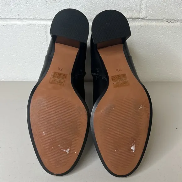 New Madewell Women's The Mira Side-Seam Ankle Boots Black Size 7.5 solid black