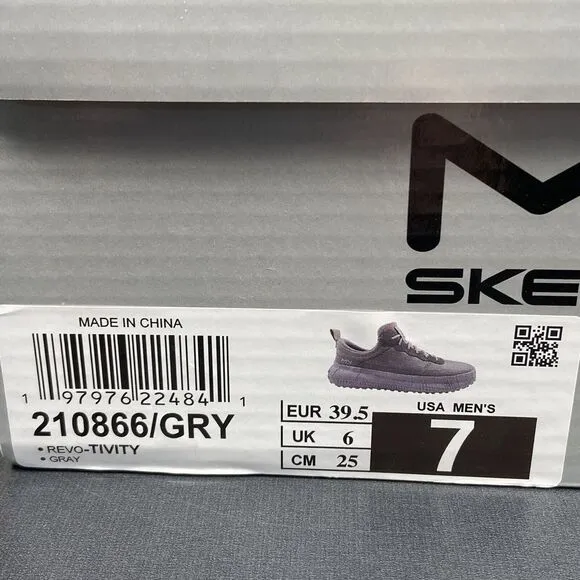 NEW Mens SKECHERS MARK‎ NASON REVO TIVITY Gray Slip On Shoes Size 7