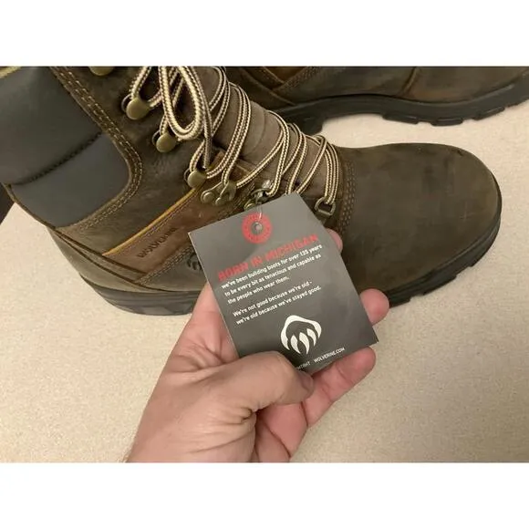 New! Mens Wolverine Cabor EPX Waterproof Comp-Toe EH 8&quot; Work Boot. Size 11.5 EW.