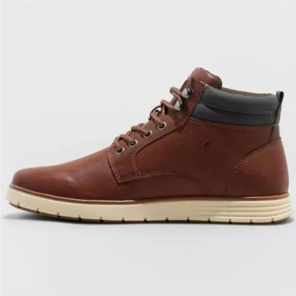 NEW! Men's Goodfellow Maxwell Brown High Top Lace-Up Sneaker Boots