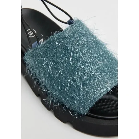 New Miista E8 Noreen Blue Sandals Platform Shoes
