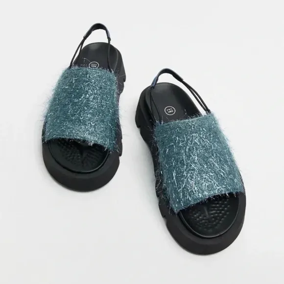 New Miista E8 Noreen Blue Sandals Platform Shoes