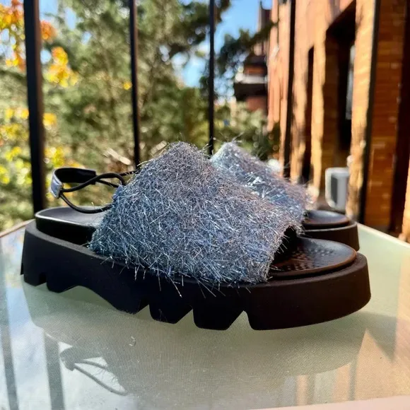 New Miista E8 Noreen Blue Sandals Platform Shoes