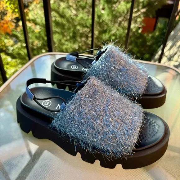 New Miista E8 Noreen Blue Sandals Platform Shoes