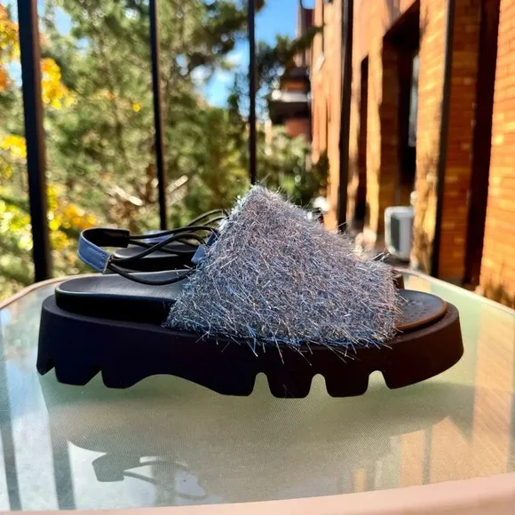 New Miista E8 Noreen Blue Sandals Platform Shoes