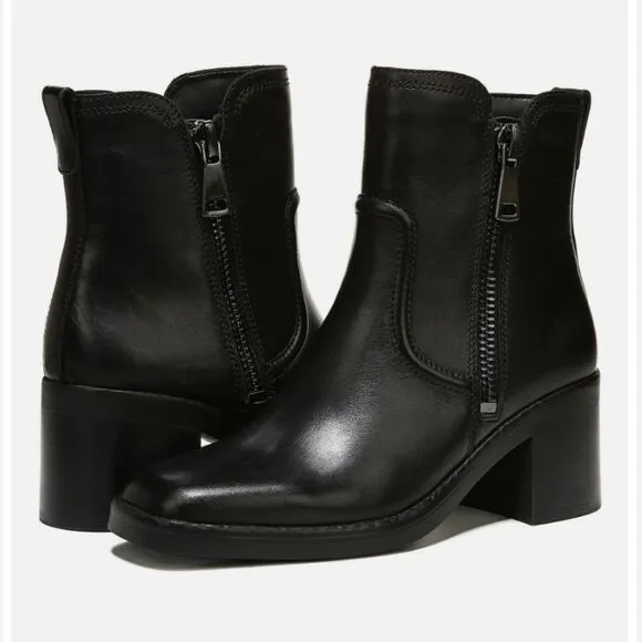 New Naturalizer Emmy Women's Boots Black Leather zip ankle bootie size 7.5