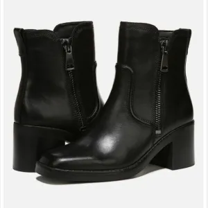 New Naturalizer Emmy Women's Boots Black Leather zip ankle bootie size 7.5