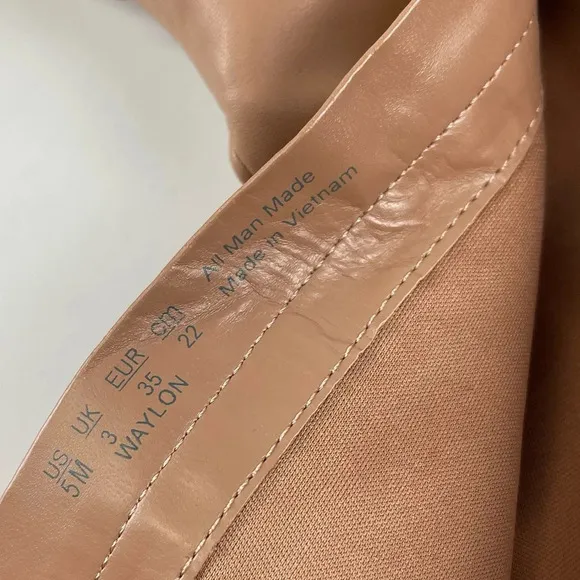 NEW Naturalizer Waylon Knee High Boots 5 M Tan Beige Manmade Tall Dress Boot