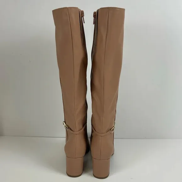 NEW Naturalizer Waylon Knee High Boots 5 M Tan Beige Manmade Tall Dress Boot