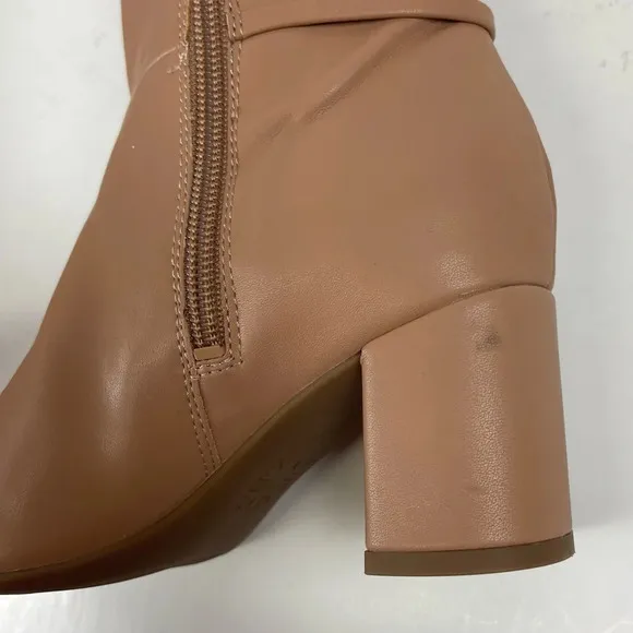 NEW Naturalizer Waylon Knee High Boots 5 M Tan Beige Manmade Tall Dress Boot