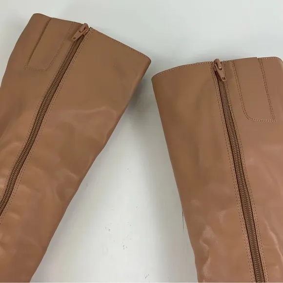 NEW Naturalizer Waylon Knee High Boots 5 M Tan Beige Manmade Tall Dress Boot