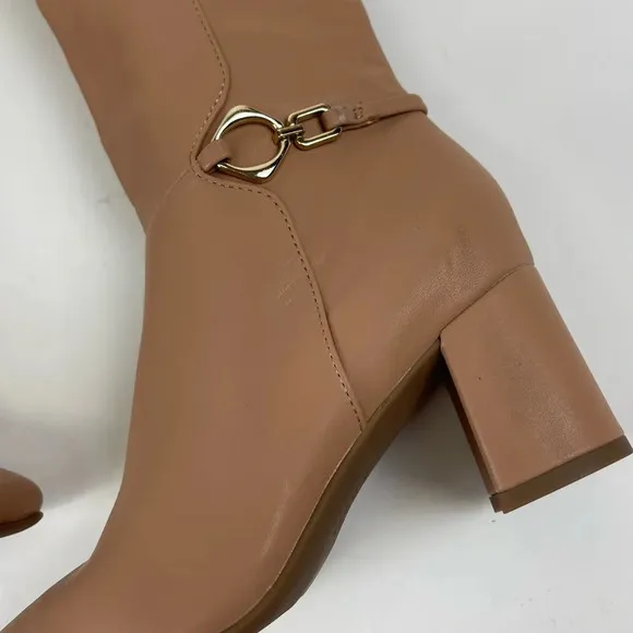 NEW Naturalizer Waylon Knee High Boots 5 M Tan Beige Manmade Tall Dress Boot