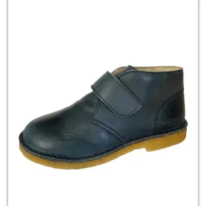 NEW Naturino blue leather waxed ankle boots toddler boys 13 US
