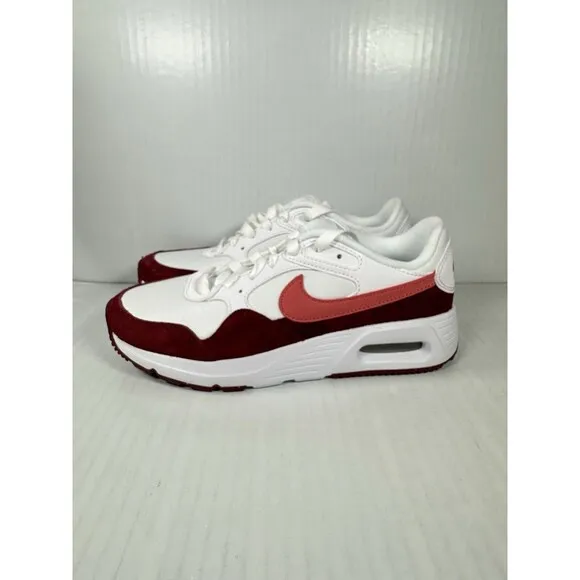 NEW Nike Air Max SC Women's Size 6.5 White Black Red Athletic Shoes FJ3242-100