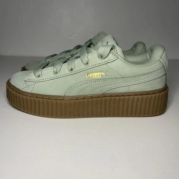 NEW Puma Fenty Creeper Phatty Shoes Womens Size 7.5 Green Fog Rihanna Platform