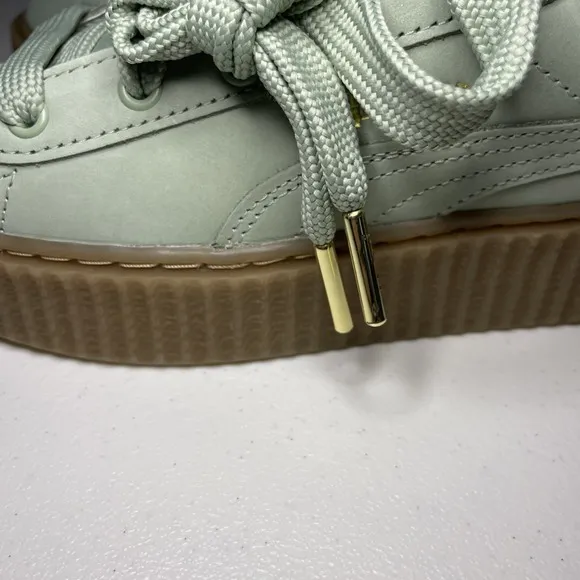 NEW Puma Fenty Creeper Phatty Shoes Womens Size 7.5 Green Fog Rihanna Platform