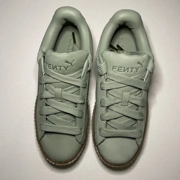 NEW Puma Fenty Creeper Phatty Shoes Womens Size 7.5 Green Fog Rihanna Platform