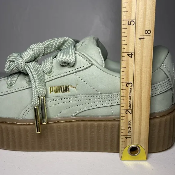 NEW Puma Fenty Creeper Phatty Shoes Womens Size 7.5 Green Fog Rihanna Platform