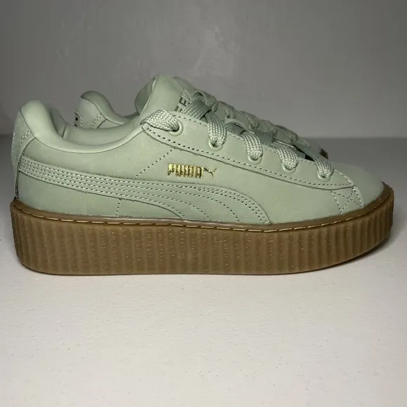 NEW Puma Fenty Creeper Phatty Shoes Womens Size 7.5 Green Fog Rihanna Platform