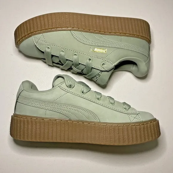 NEW Puma Fenty Creeper Phatty Shoes Womens Size 7.5 Green Fog Rihanna Platform