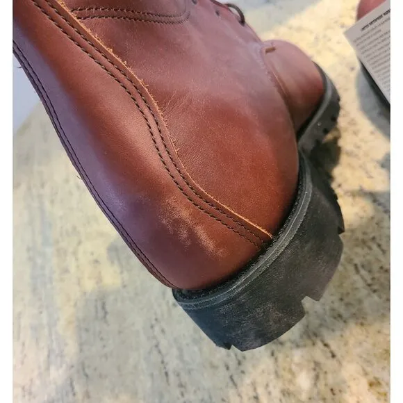 New! Red Wing Mens Size 12 EE 1229 Boot Brown Leather Vibram Goretex Work Boots