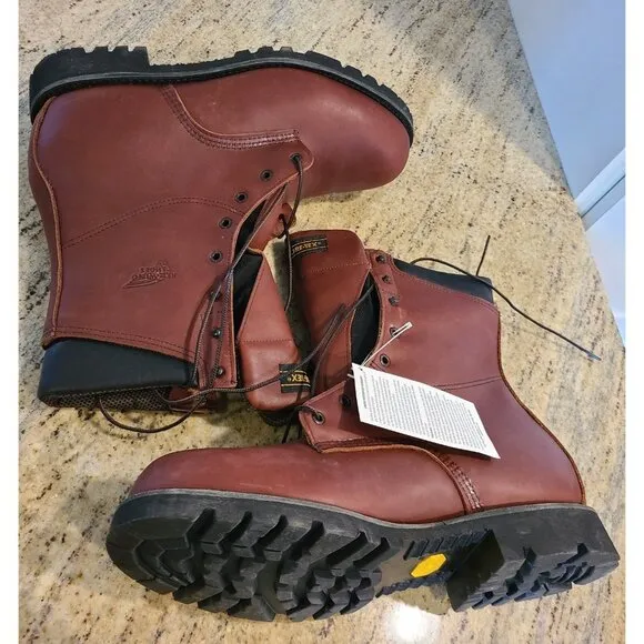 New! Red Wing Mens Size 12 EE 1229 Boot Brown Leather Vibram Goretex Work Boots