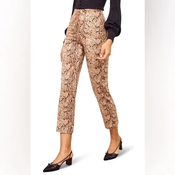 NEW! REFORMATION DREE PANT MAMBA ANIMAL PRINT