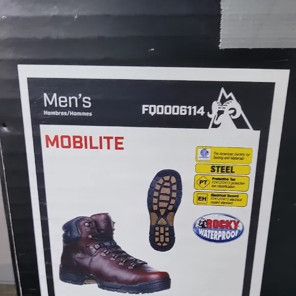 NEW ROCKY Men's Size 9.5 MobiLite Steel Toe Waterproof Work Boots