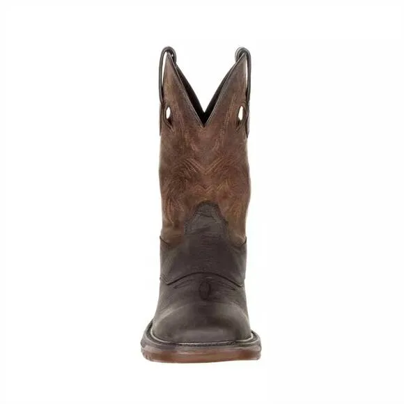 NEW ROCKY men's waterproof ride flex work boot in dark brown