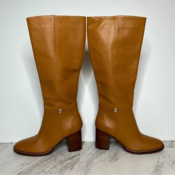 New! Sam Edelman Elsy Brown Leather Heeled Tall Boot 11M