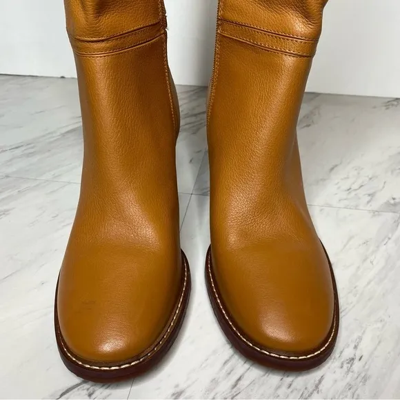 New! Sam Edelman Elsy Brown Leather Heeled Tall Boot 11M
