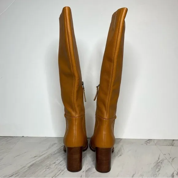 New! Sam Edelman Elsy Brown Leather Heeled Tall Boot 11M