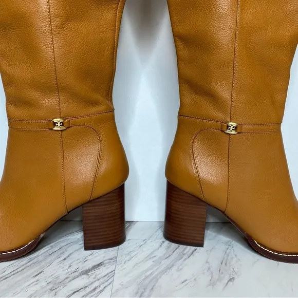 New! Sam Edelman Elsy Brown Leather Heeled Tall Boot 11M