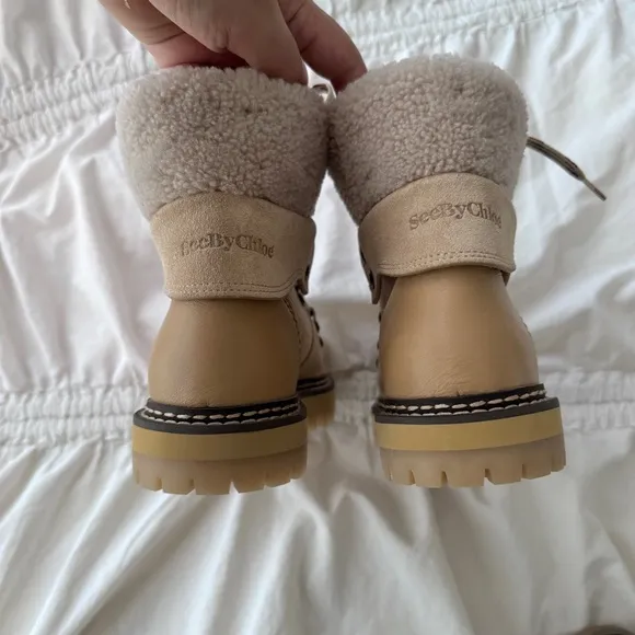 *NEW* See By Chloe Suede Lace Up Hiking Boot (Sz 38/ 7.5)