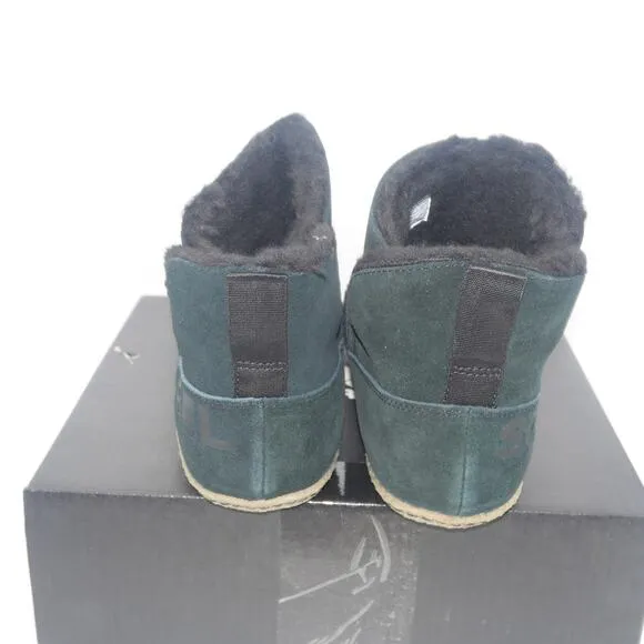 NEW Sorel Women's 10 Nakiska Boots Black Suede Faux Sherpa Lined Bootie Casual